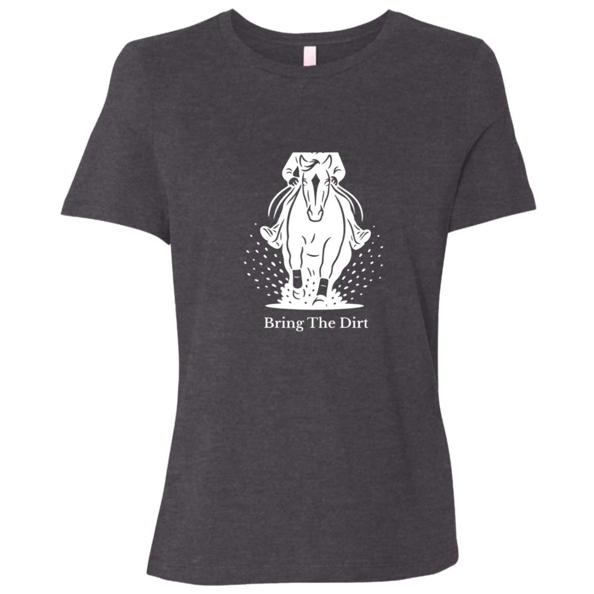 Bring the Dirt women's reining horse t-shirt – Bella + Canvas relaxed fit