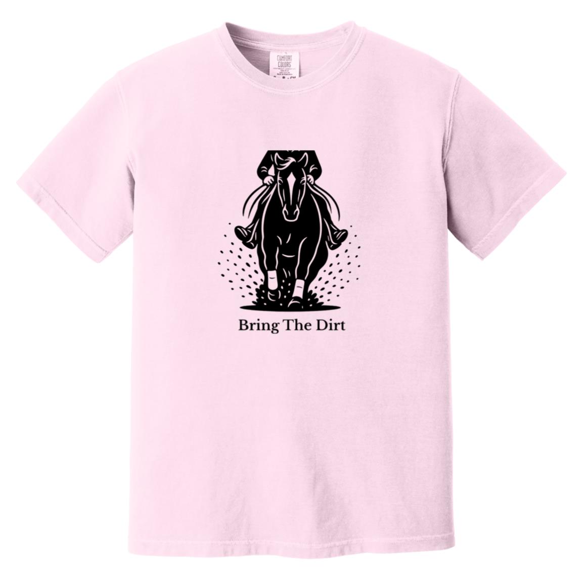 Reining horse graphic tee – Bring The Dirt by HorseTail Legacy.