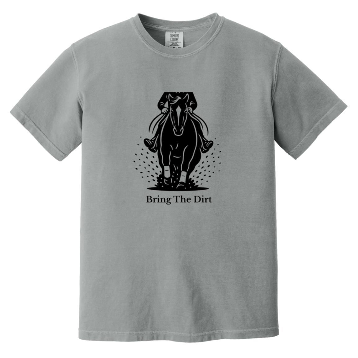 Reining horse graphic tee – Bring The Dirt by HorseTail Legacy.