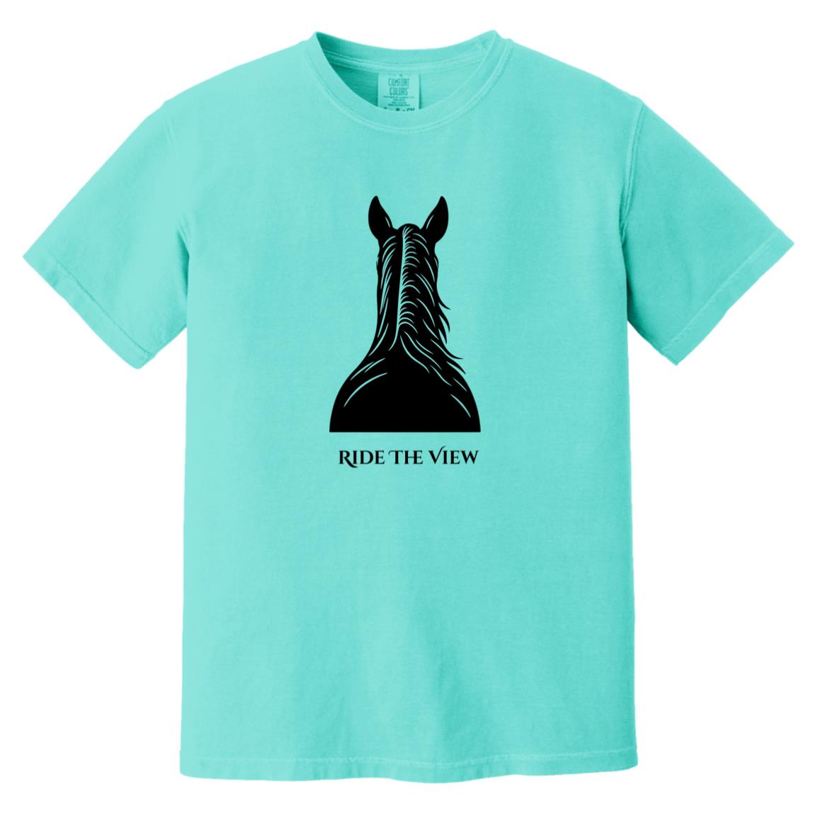 Ride the View reining horse graphic tee by HorseTail Legacy
