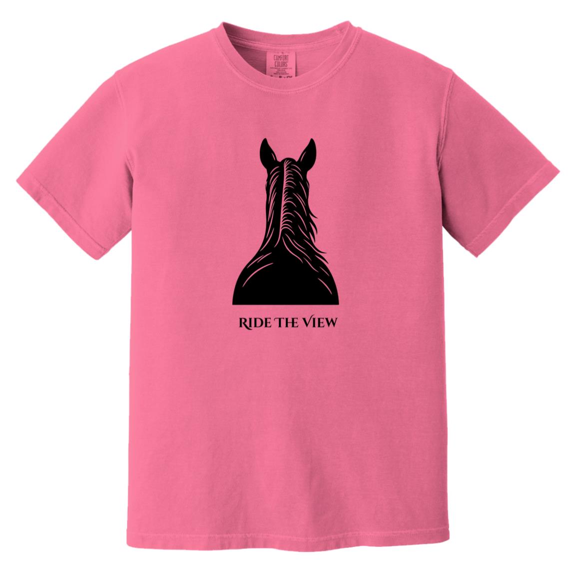 Ride the View reining horse graphic tee by HorseTail Legacy