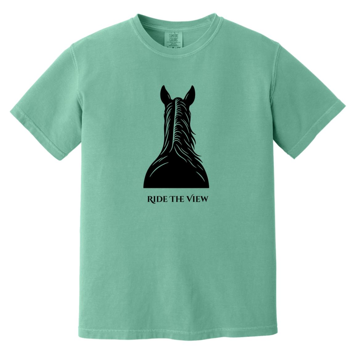 Ride the View reining horse graphic tee by HorseTail Legacy