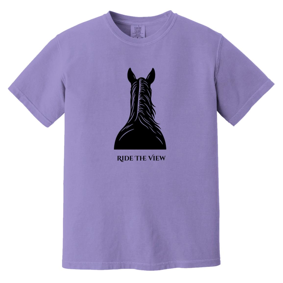 Ride the View reining horse graphic tee by HorseTail Legacy