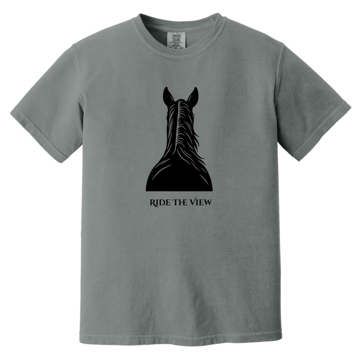 Ride the View reining horse graphic tee by HorseTail Legacy