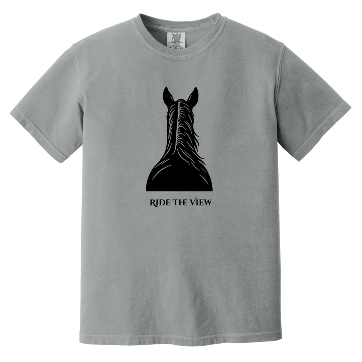 Ride the View reining horse graphic tee by HorseTail Legacy