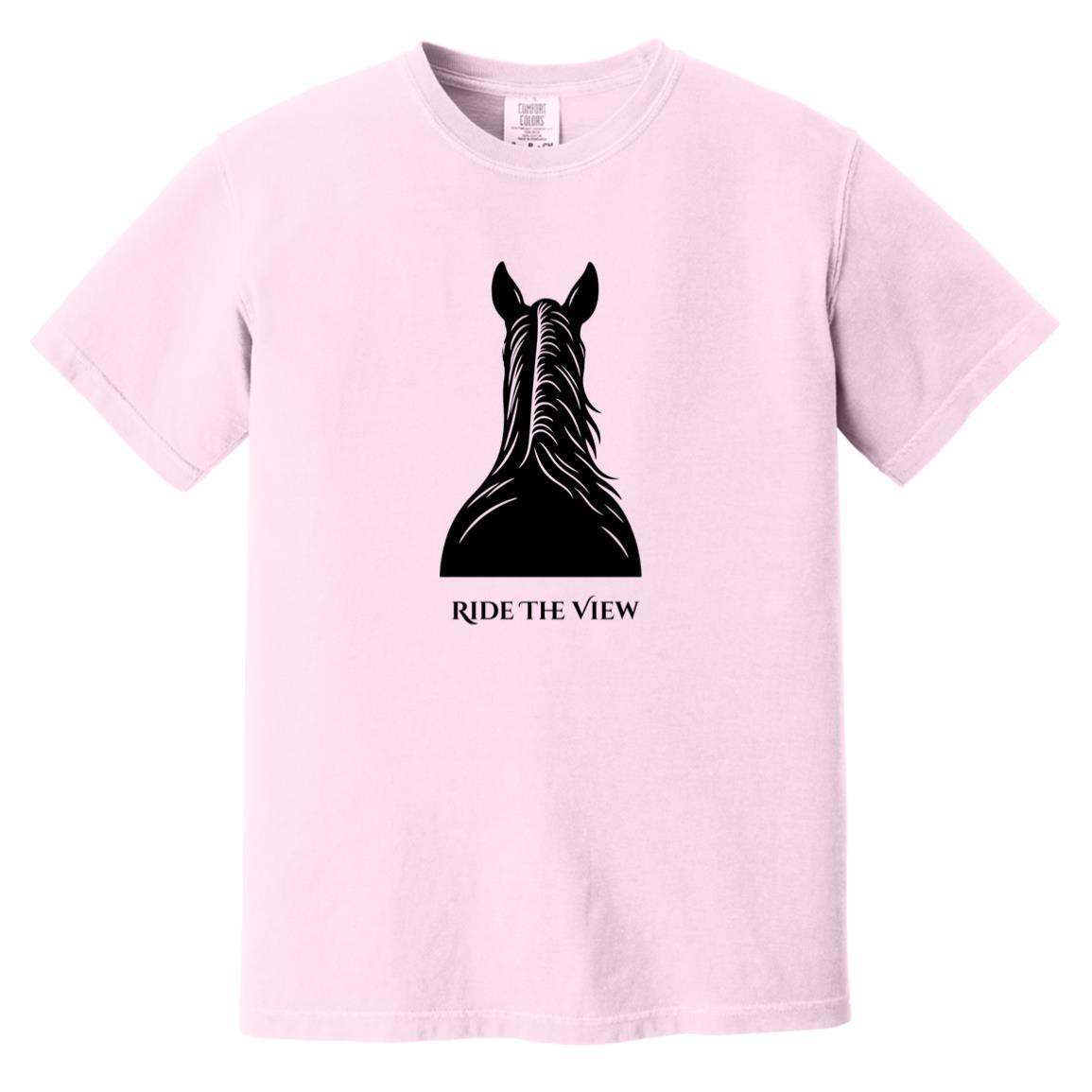 Ride the View reining horse graphic tee by HorseTail Legacy