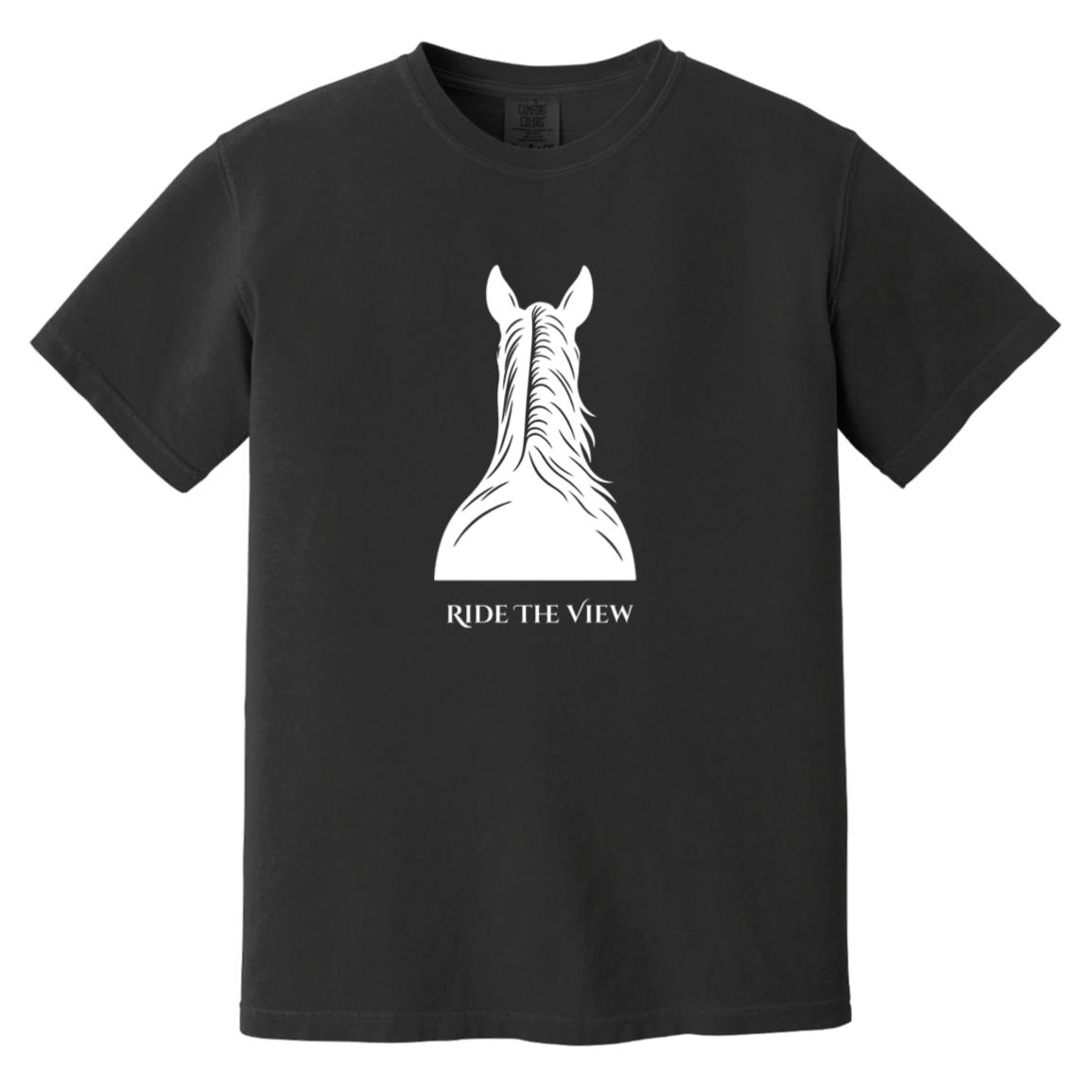 Ride the View reining horse graphic tee by HorseTail Legacy