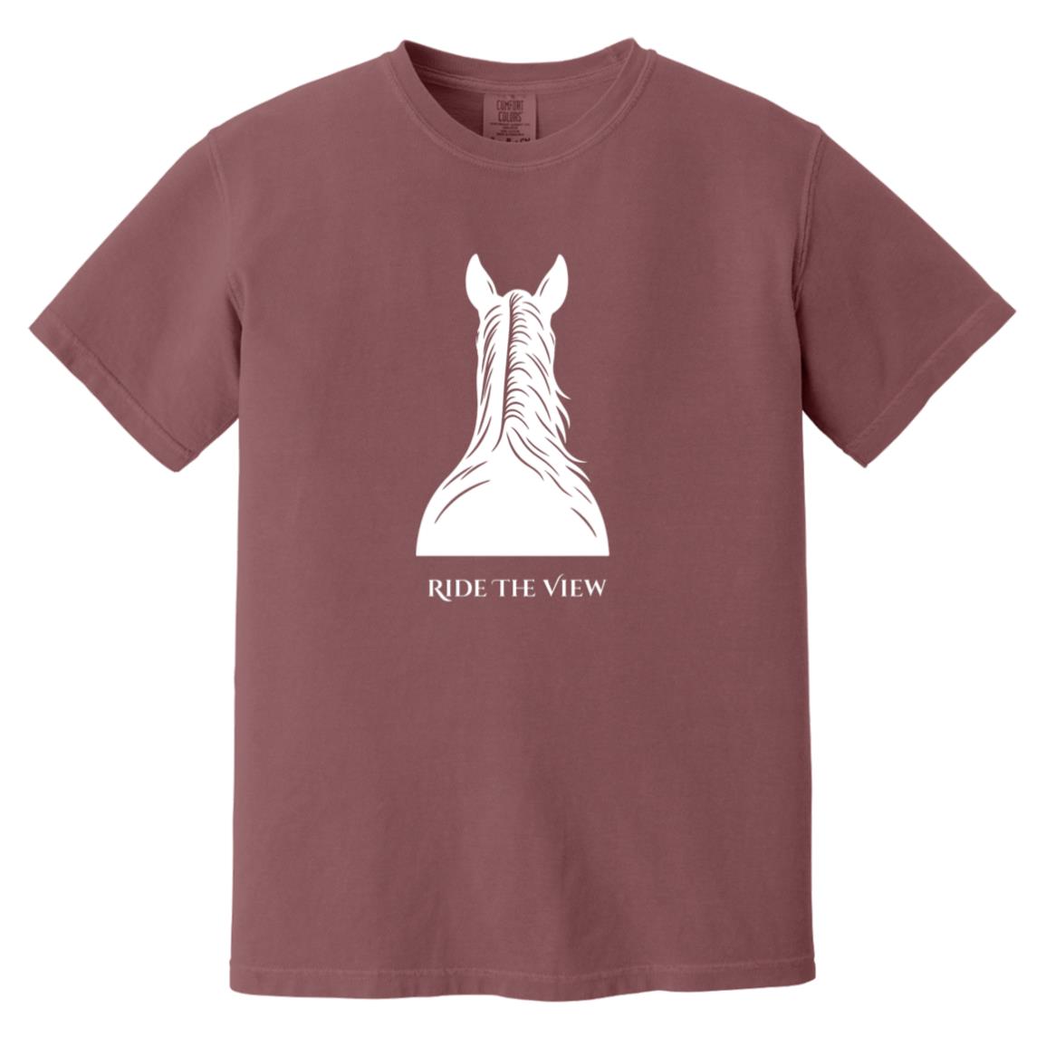 Ride the View reining horse graphic tee by HorseTail Legacy