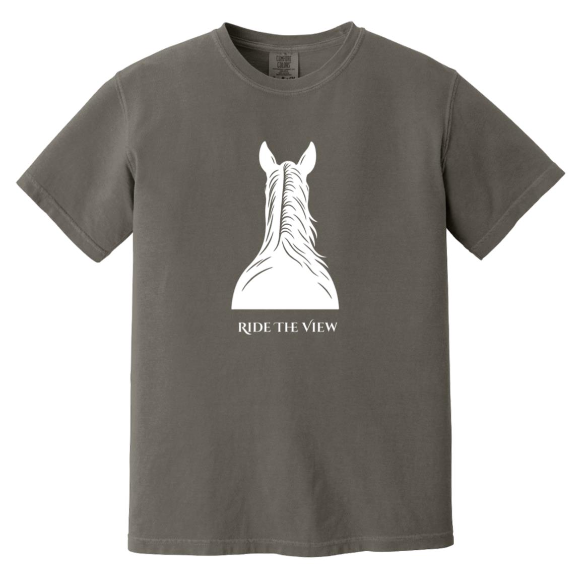 Ride the View reining horse graphic tee by HorseTail Legacy