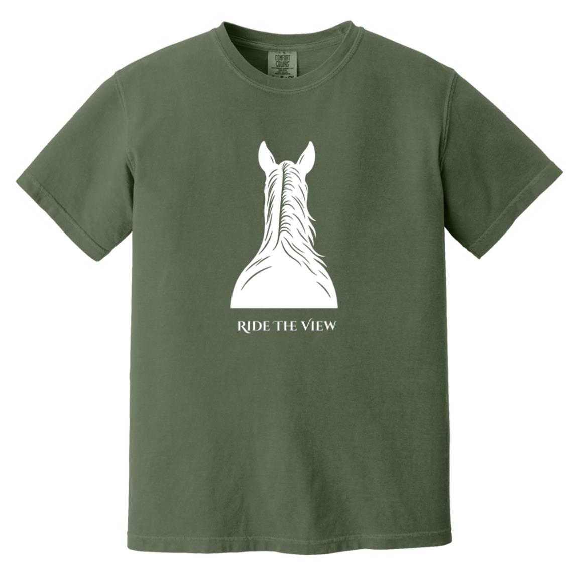 Ride the View reining horse graphic tee by HorseTail Legacy