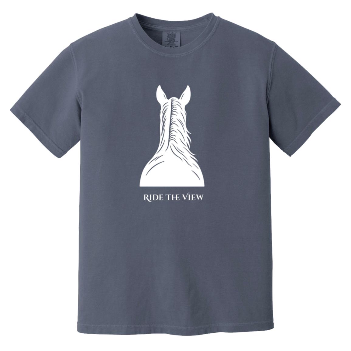 Ride the View reining horse graphic tee by HorseTail Legacy