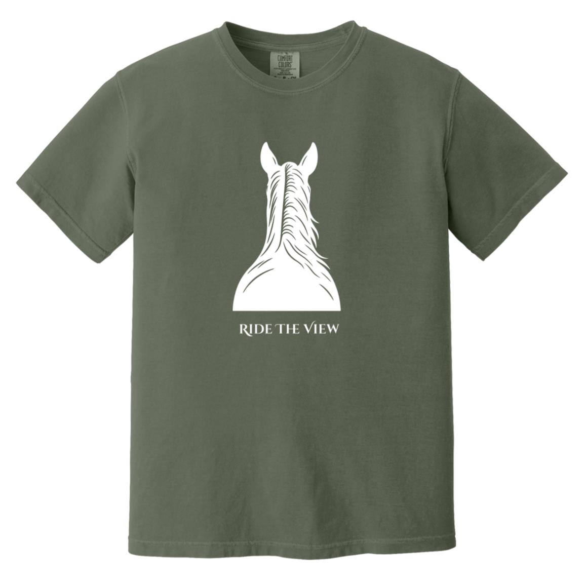 Ride the View reining horse graphic tee by HorseTail Legacy