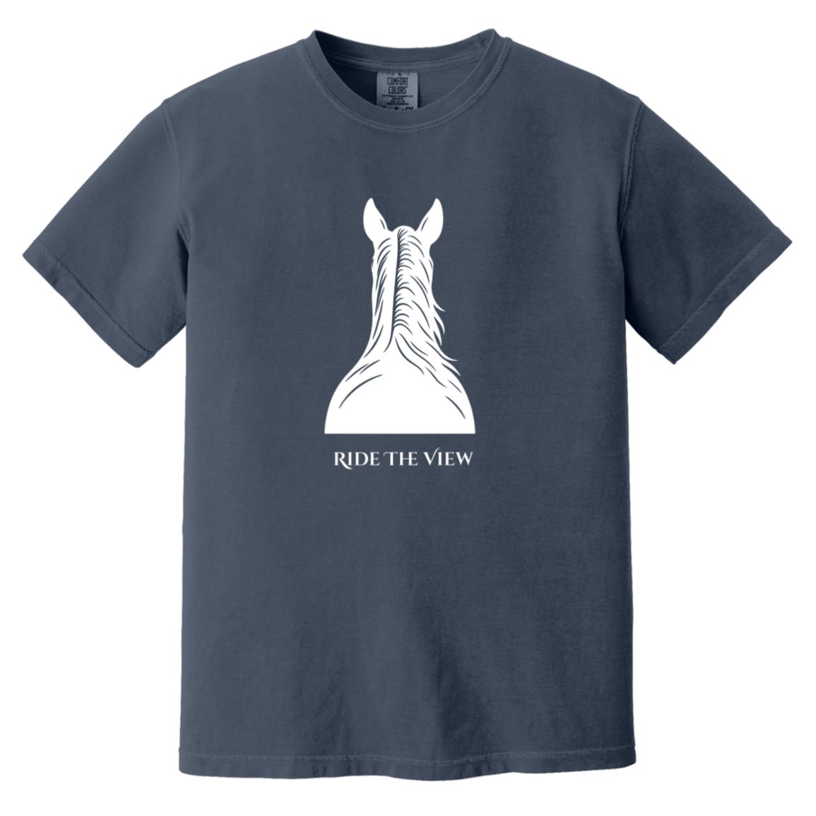 Ride the View reining horse graphic tee by HorseTail Legacy