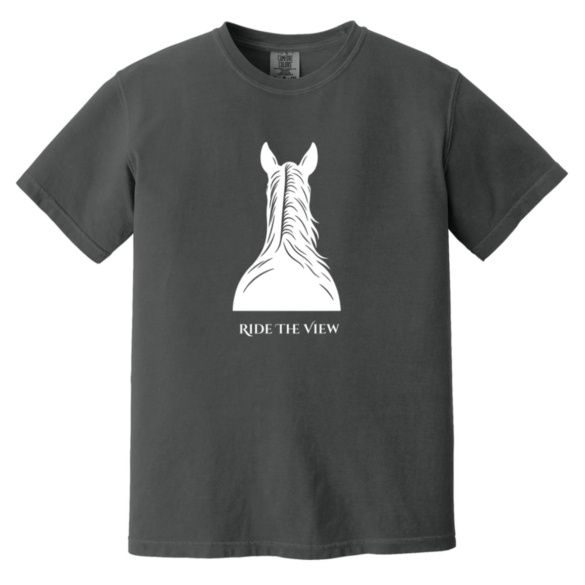 Ride the View reining horse graphic tee by HorseTail Legacy