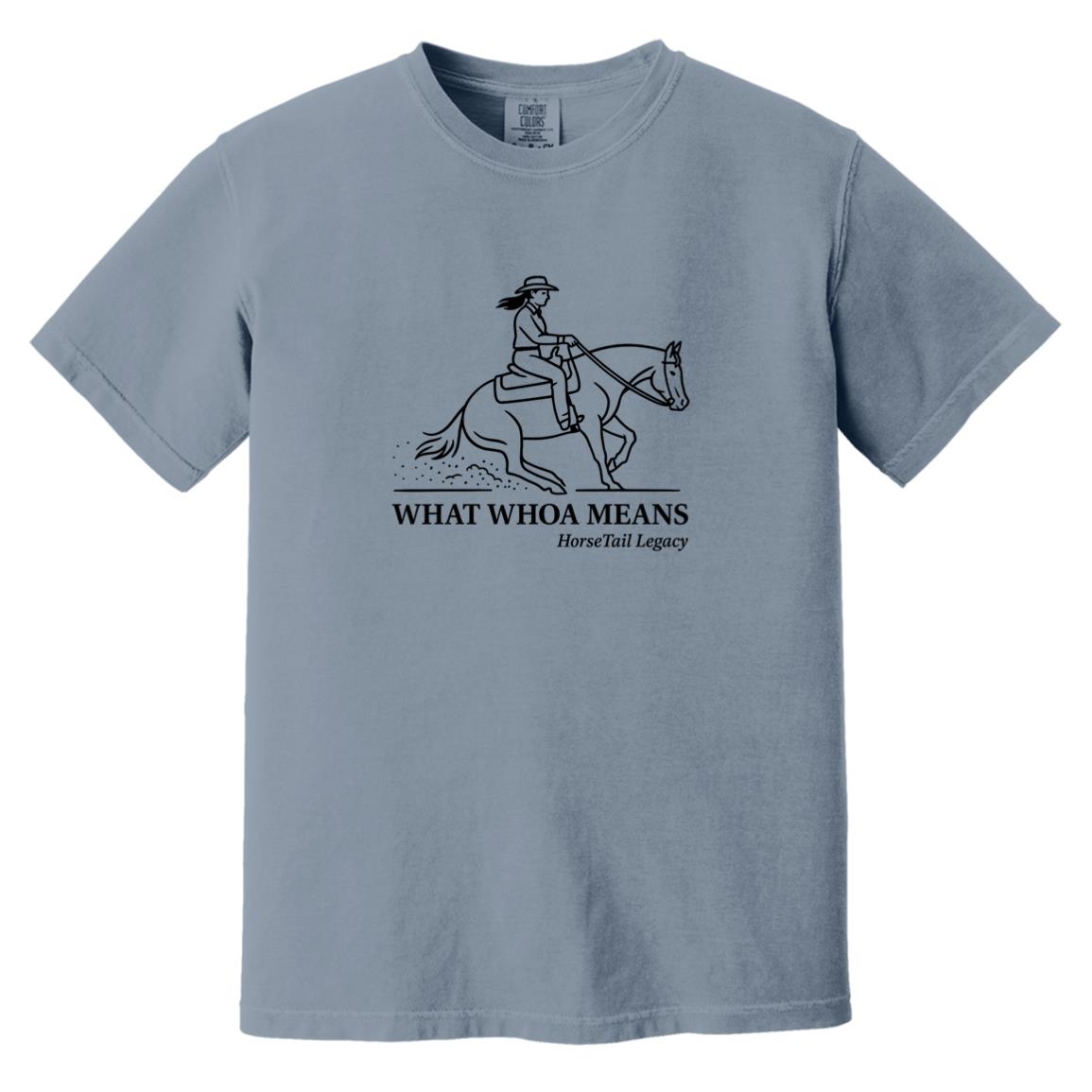 What Whoa Means women’s reining t-shirt
