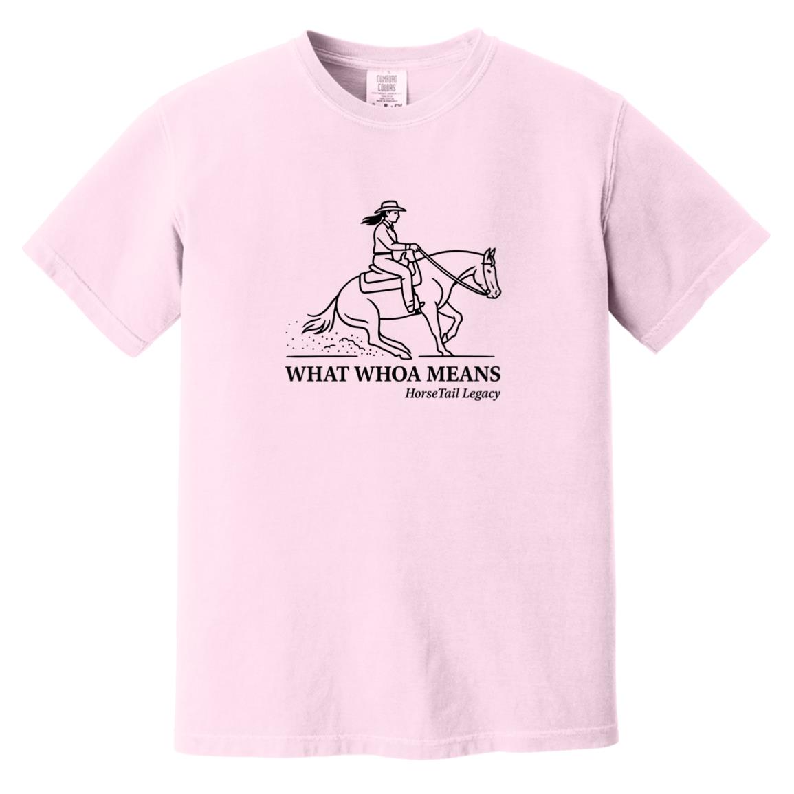 What Whoa Means women’s reining t-shirt