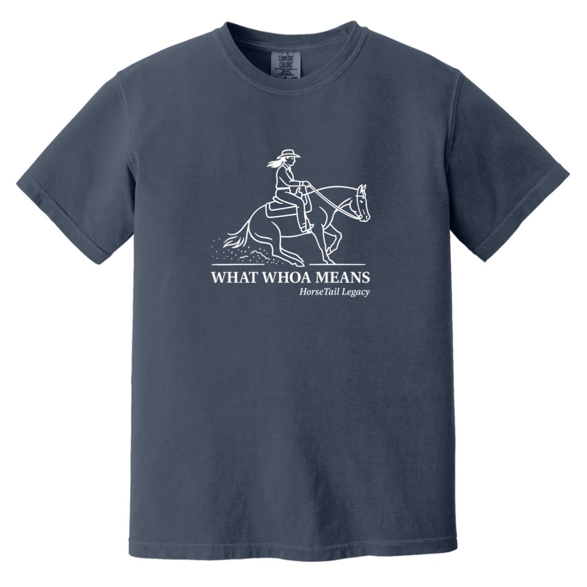 What Whoa Means women’s reining t-shirt