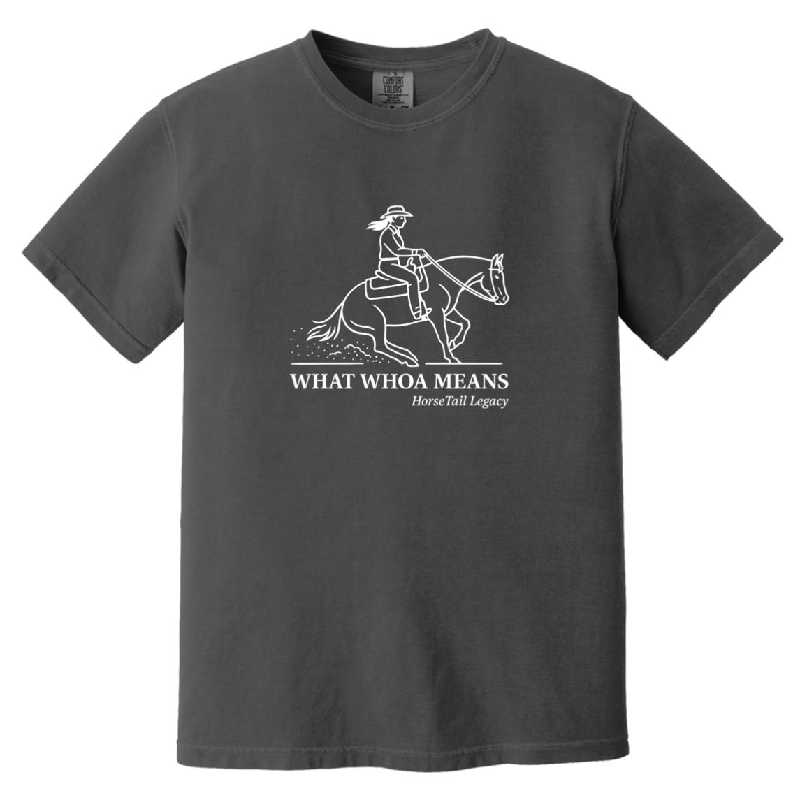 What Whoa Means women’s reining t-shirt