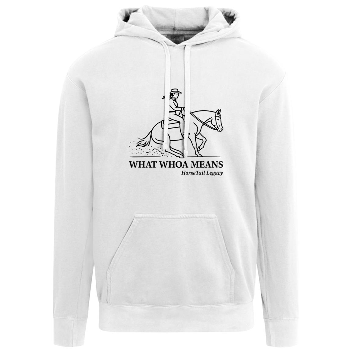 What Whoa Means women’s reining hoodie