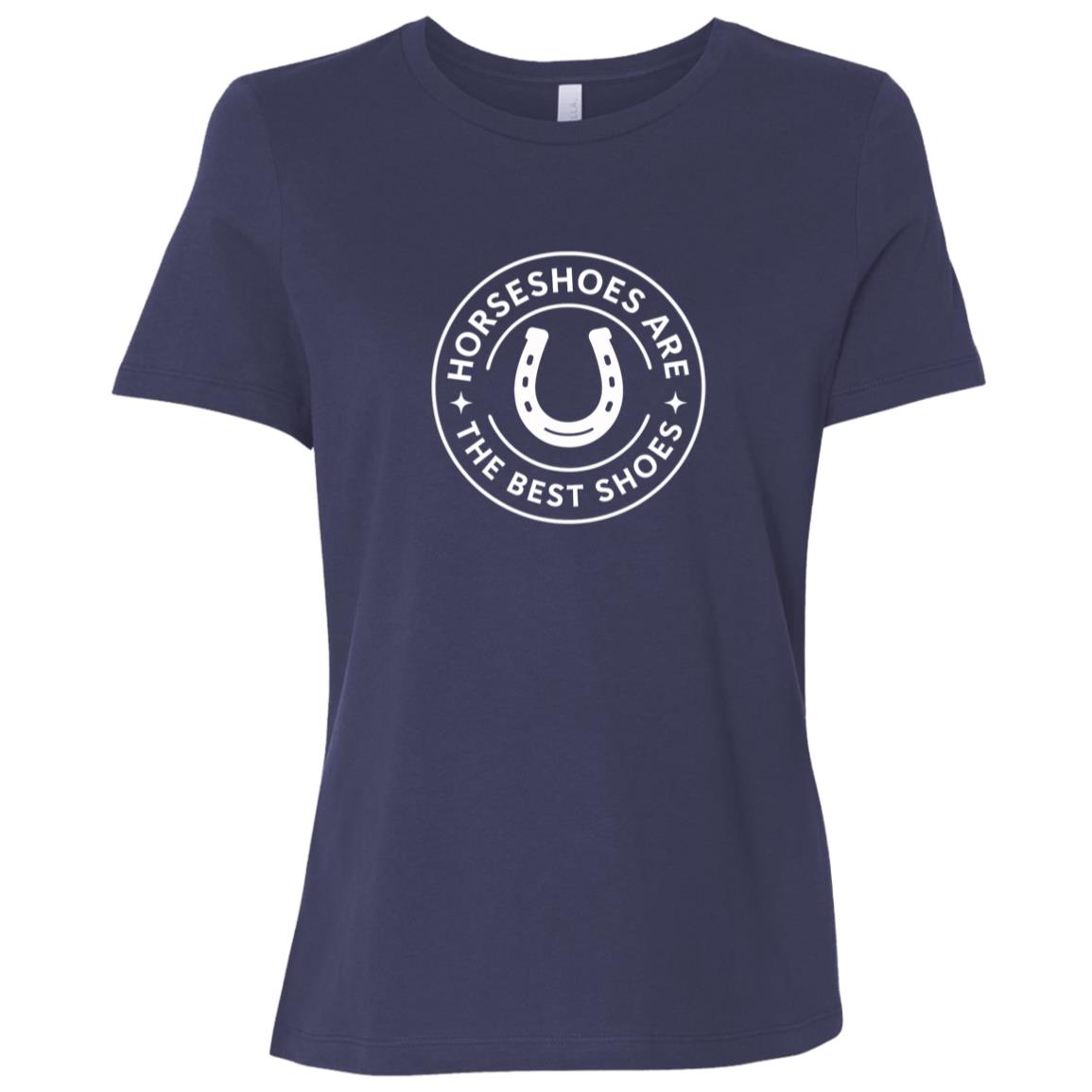 Horseshoe circle graphic reading “Horseshoes Are The Best Shoes” on short sleeve tee