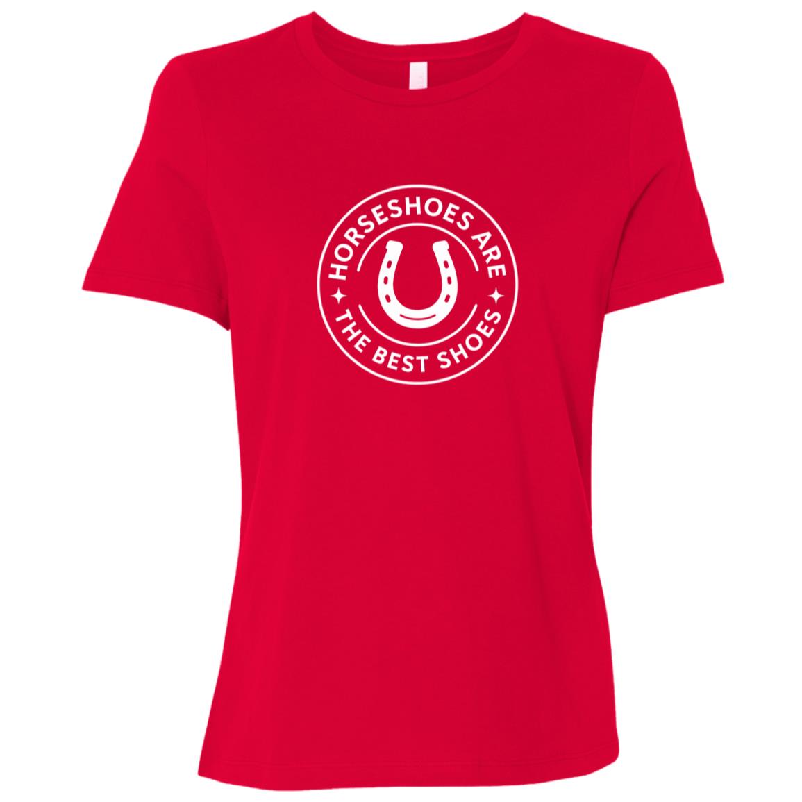 Horseshoe circle graphic reading “Horseshoes Are The Best Shoes” on short sleeve tee