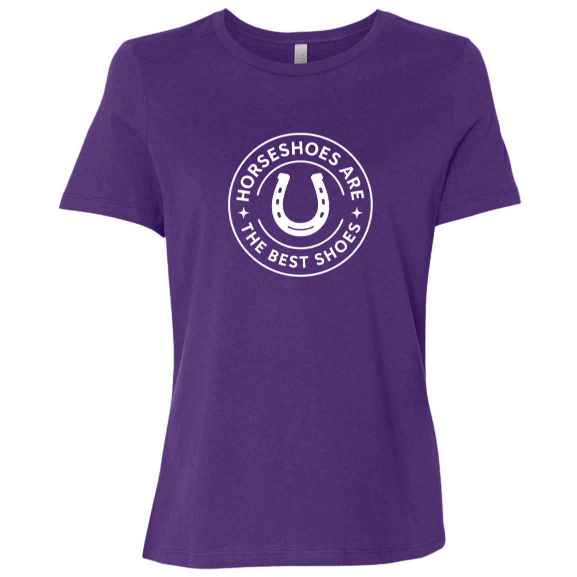 Horseshoe circle graphic reading “Horseshoes Are The Best Shoes” on short sleeve tee