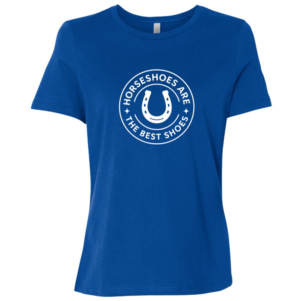 Horseshoe circle graphic reading “Horseshoes Are The Best Shoes” on short sleeve tee