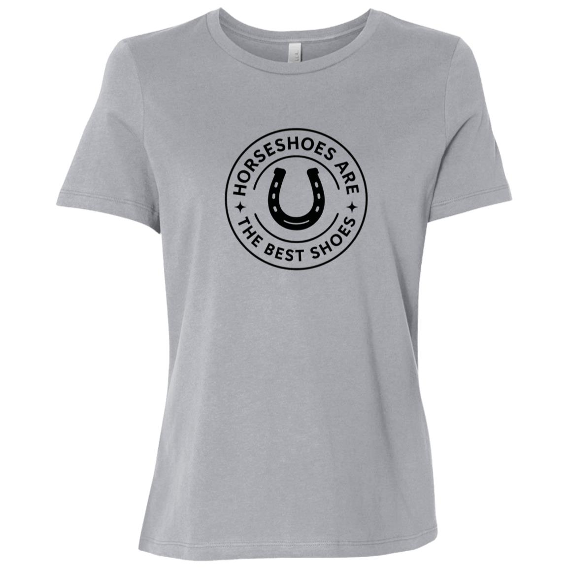 Horseshoe circle graphic reading “Horseshoes Are The Best Shoes” on short sleeve tee