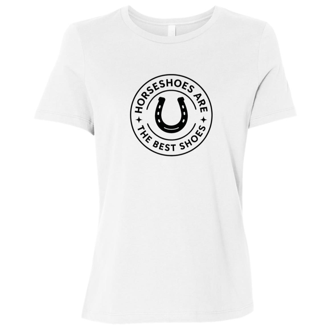 Horseshoe circle graphic reading “Horseshoes Are The Best Shoes” on short sleeve tee