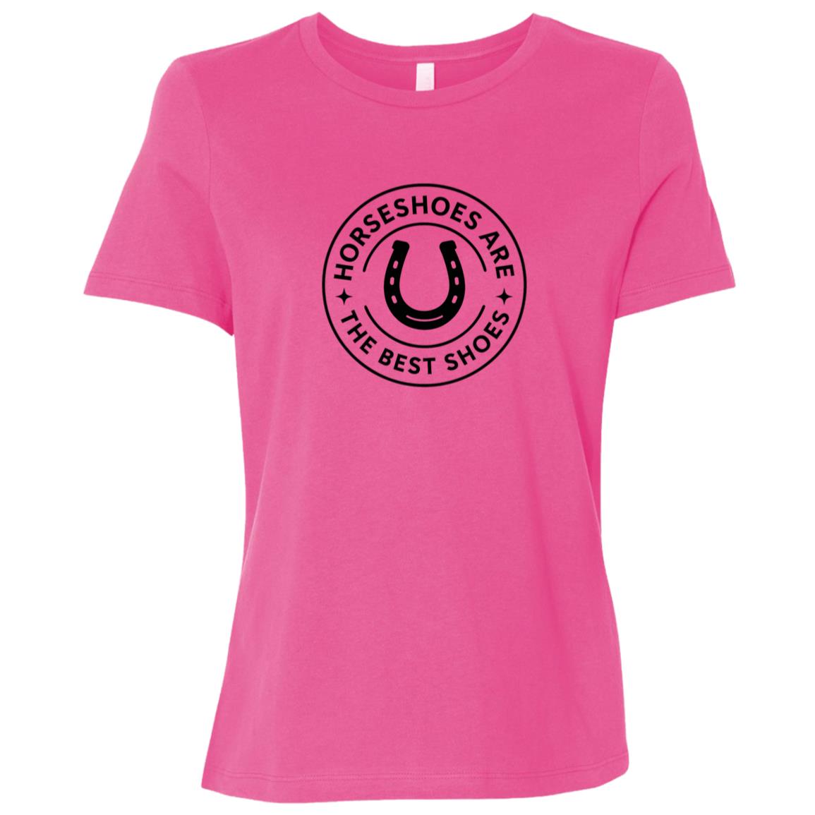 Horseshoe circle graphic reading “Horseshoes Are The Best Shoes” on short sleeve tee