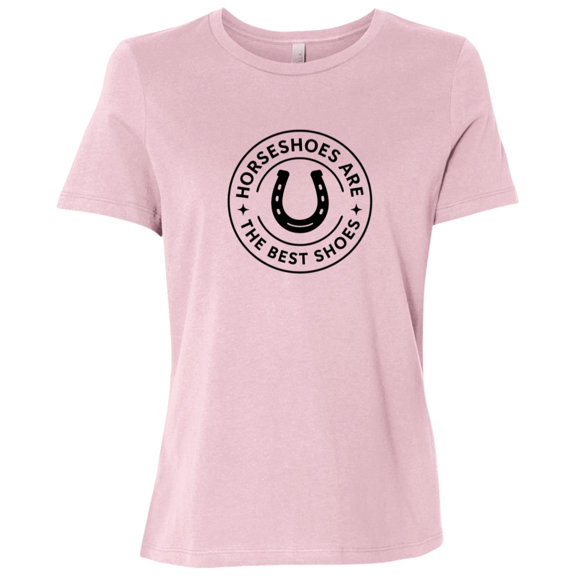 Horseshoe circle graphic reading “Horseshoes Are The Best Shoes” on short sleeve tee
