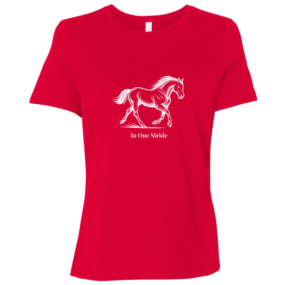 Black and white line art of a horse in motion, capturing strength, balance,