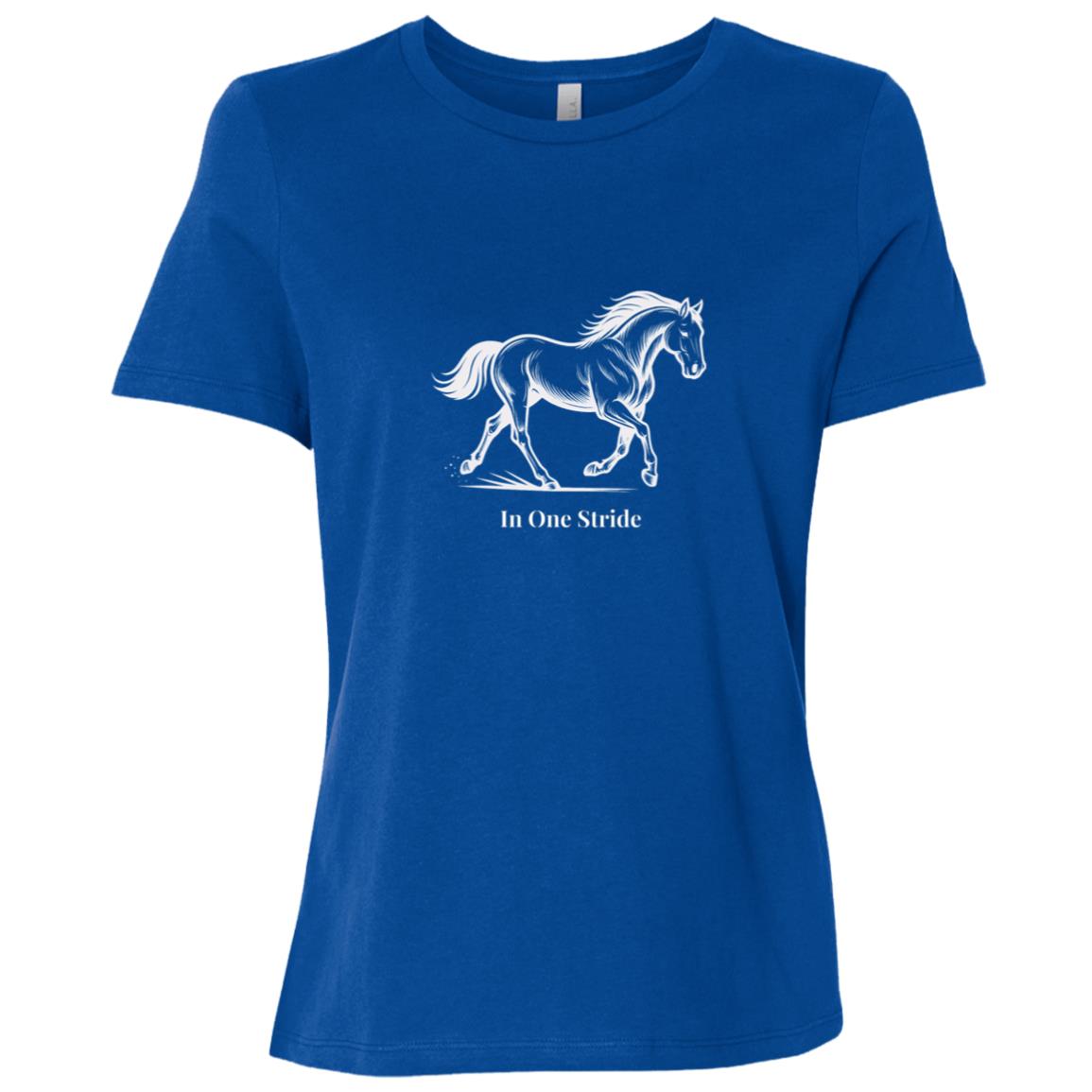 Black and white line art of a horse in motion, capturing strength, balance,