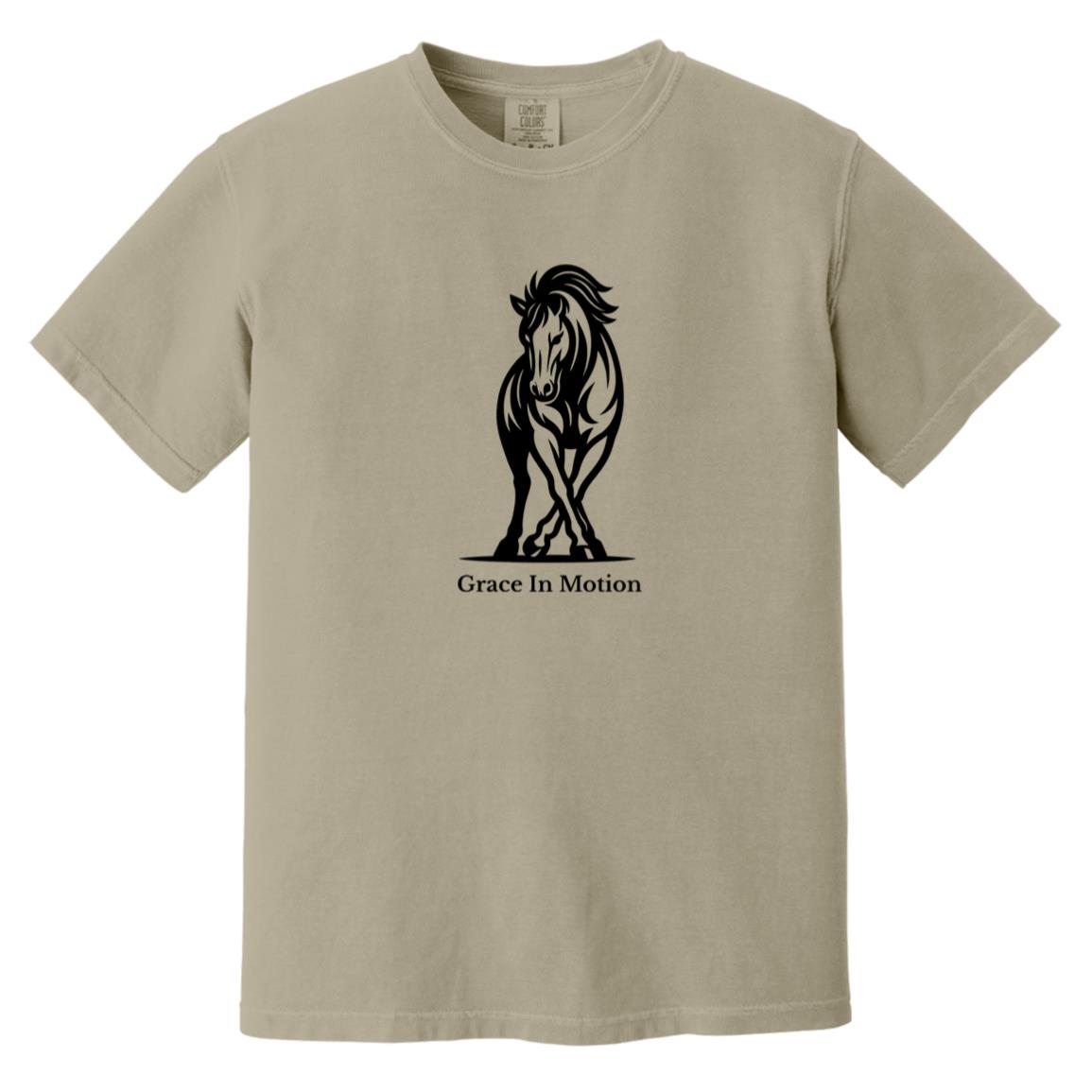 Grace In Motion horse graphic on short sleeve tee