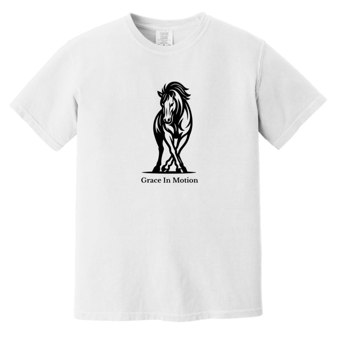 Grace In Motion horse graphic on short sleeve tee