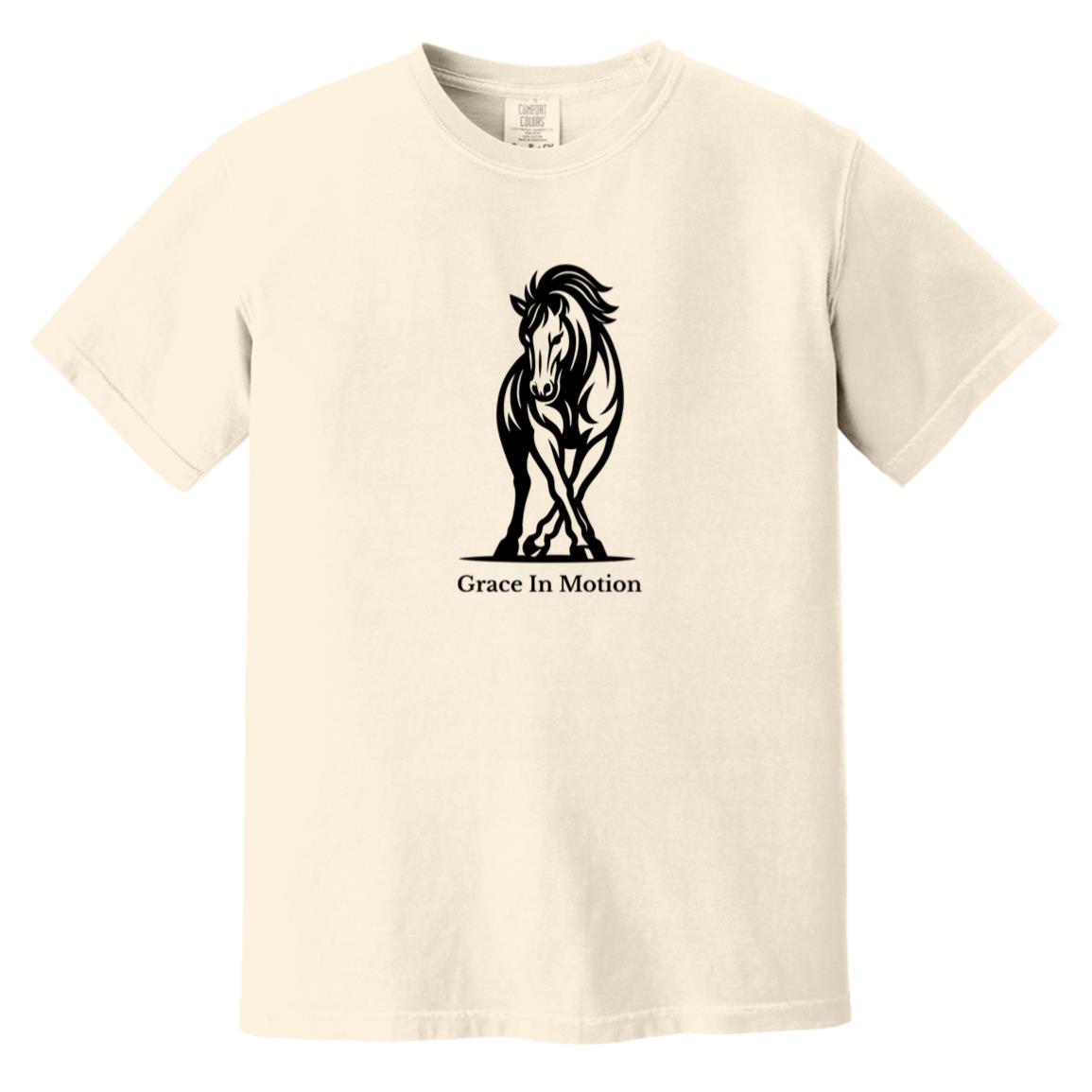 Grace In Motion horse graphic on short sleeve tee