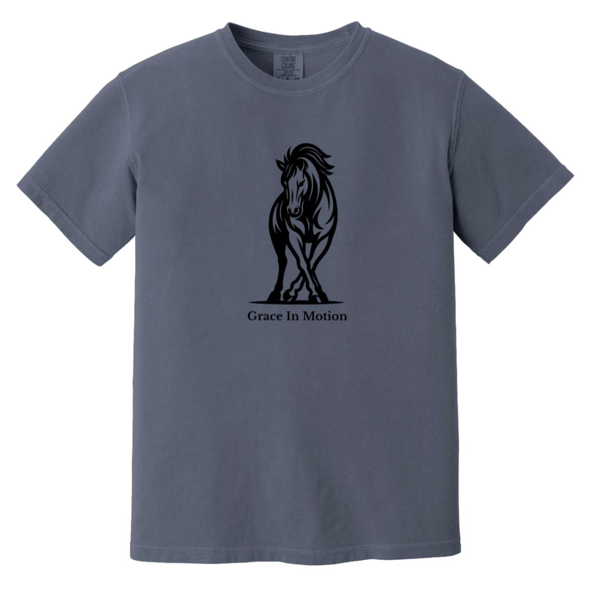 Grace In Motion horse graphic on short sleeve tee