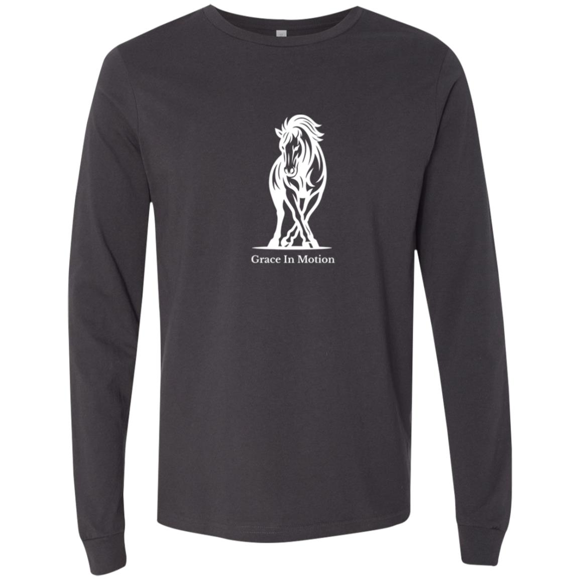 Grace In Motion horse graphic on long sleeve tee
