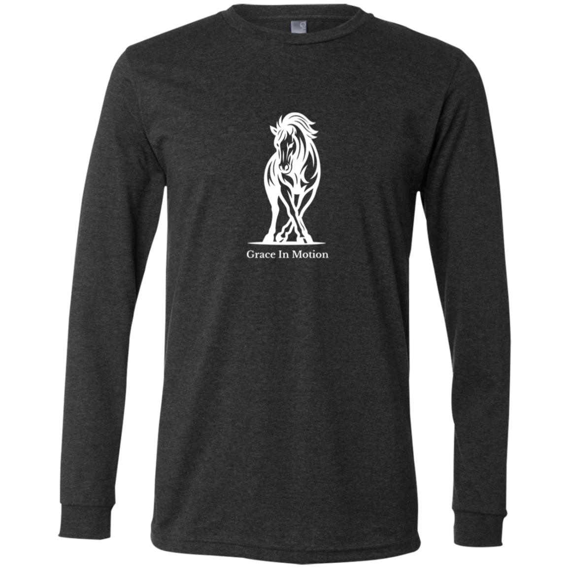Grace In Motion horse graphic on long sleeve tee