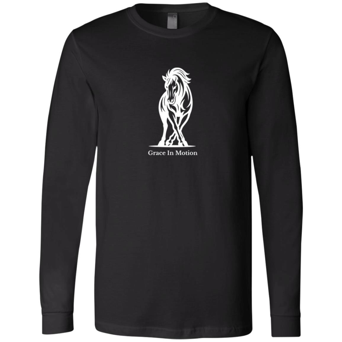 Grace In Motion horse graphic on long sleeve tee