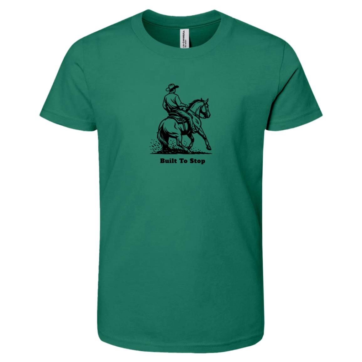 HorseTail Legacy Youth Apparel showing male and female rider Built to Stop tees.