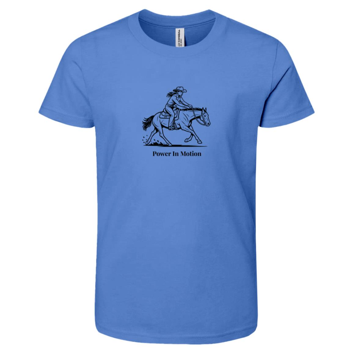 Power in motion female graphic horse short sleeve tee shirt