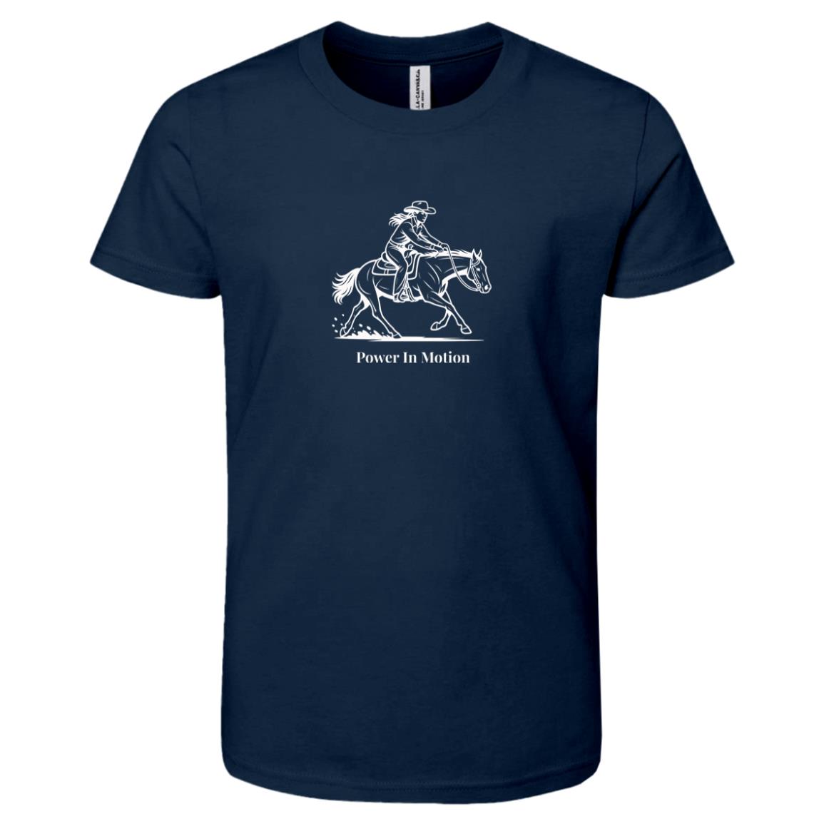 Power in motion female graphic horse short sleeve tee shirt