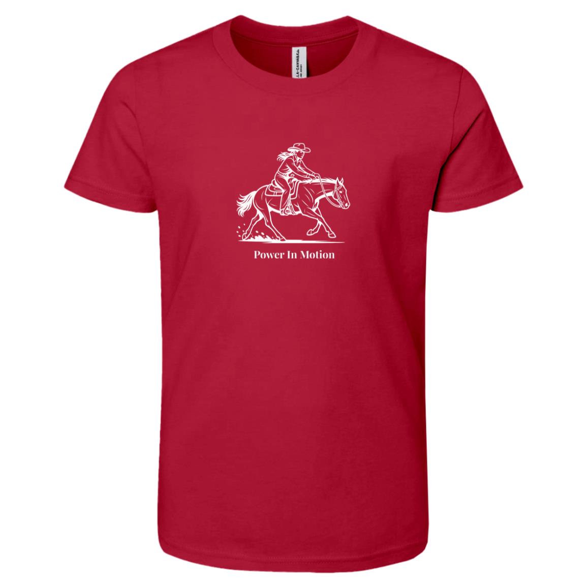 Power in motion female graphic horse short sleeve tee shirt