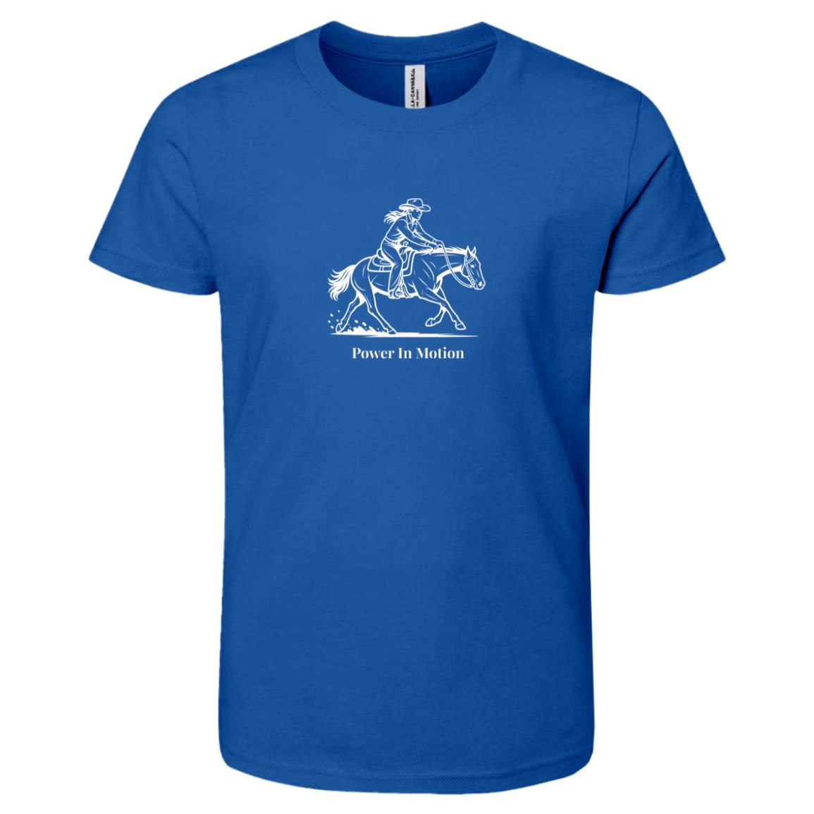 Power in motion female graphic horse short sleeve tee shirt