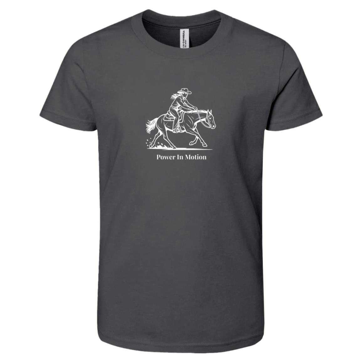 Power in motion female graphic horse short sleeve tee shirt