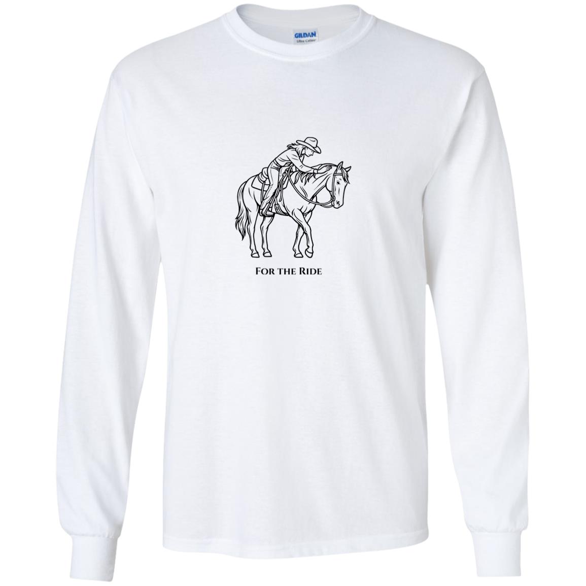for the ride youth horse graphic long sleeve tee shirt