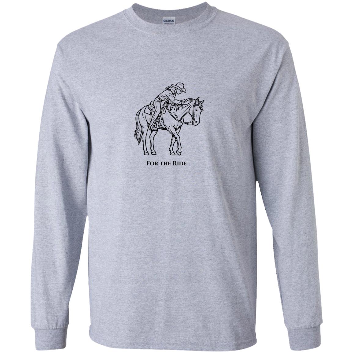 for the ride youth horse graphic long sleeve tee shirt