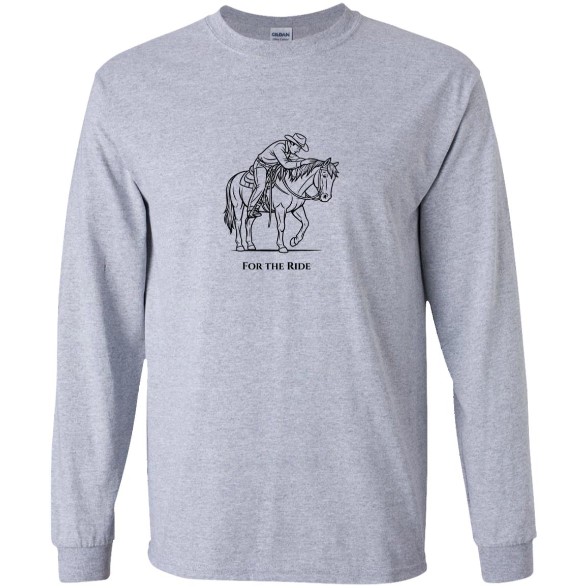 for the ride youth horse graphic long sleeve tee shirt