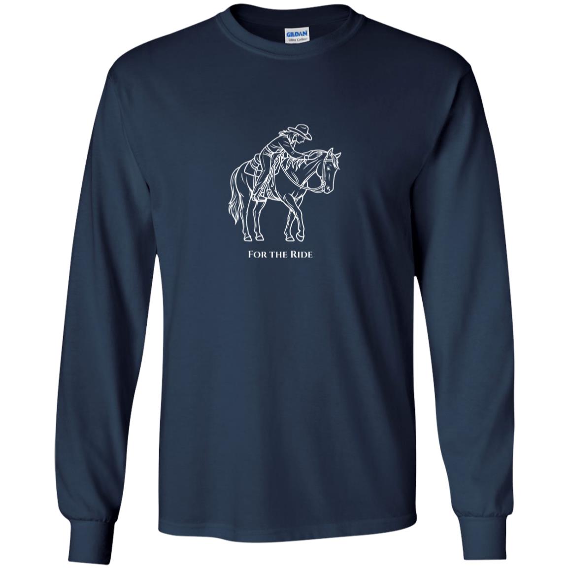for the ride youth horse graphic long sleeve tee shirt